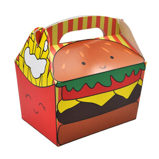 KUTIJA ZA DEČIJI MENI: HAMBURGER & POMFRIT - Dim. 18.5x12x19 CM - FOODBOX - KIDSBOX (24 kom.)